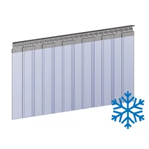 Hőstop függöny 100 mm széles és 2 mm vastag fagyálló, sima szalagokból