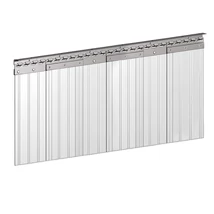 Hőstop függöny 200 mm széles és 2 mm vastag normál, bordázott szalagokból Hőstop függöny 200 mm széles és 2 mm vastag normál, bordázott szalagokból