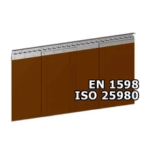 Hőstop hegesztőfüggöny minősített, bronz színű szalagokból