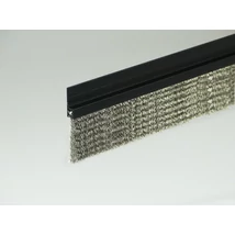 "h" fekete eloxált alu profilos kefetömítés 38 mm-es rozsdamentes acél sörtével