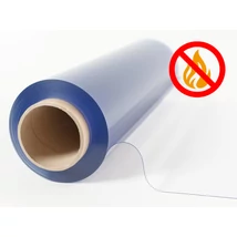 1400×0,3 mm-es magas tűzállóságú víztiszta PVC fólia (65 m)