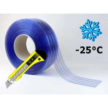 200×2,0 mm-es fagyálló, bordázott, víztisztán átlátszó Hőstop PVC szalag (Ref.111R)