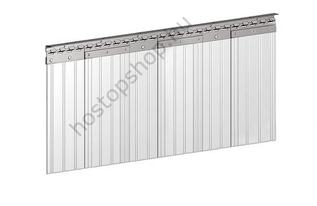 Hőstop függöny 300 mm széles és 3 mm vastag normál, bordázott szalagokból