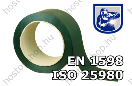 300×2,0 mm-es EN 1598-as matt zöld hegesztő Hőstop PVC szalag (50 m)