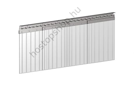 Hőstop függöny 300 mm széles és 3 mm vastag normál, bordázott szalagokból