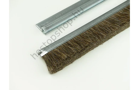 "h" galvanizált acél profilos kefetömítés 40 mm-es lószőrrel