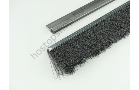 "h" rozsdamentes acél profilos kefetömítés 50 mm-es rozsdamentes acél sörtével