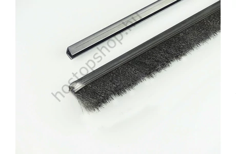 "U" galvanizált acél profilos kefetömítés 40 mm-es acél sörtével