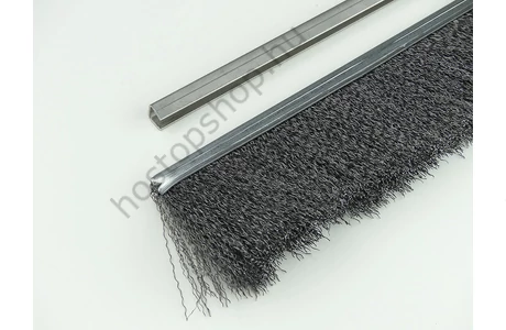 "U" rozsdamentes acél profilos kefetömítés 50 mm-es rozsdamentes acél sörtével