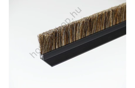 "F" fekete eloxált alu profilos kefetömítés 23 mm-es lószőrrel