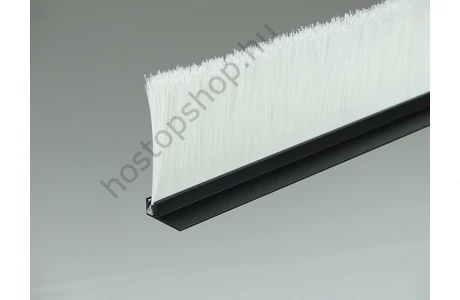 "F" fekete eloxált alu profilos kefetömítés 62 mm-es nejlon sörtével