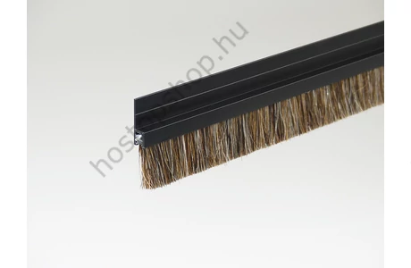 "h" fekete eloxált alu profilos kefetömítés 23 mm-es lőszőrrel