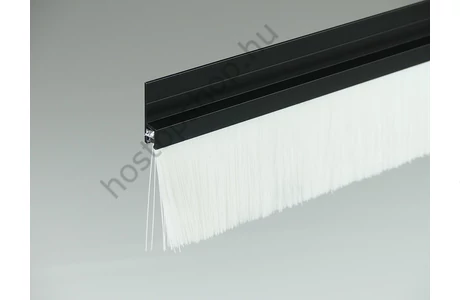 "h" fekete eloxált alu profilos kefetömítés 42 mm-es nejlon sörtével