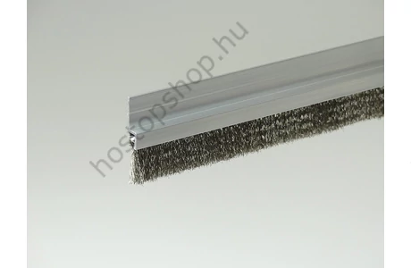 "h" natúr alu profilos kefetömítés 18 mm-es rozsdamentes acél sörtével