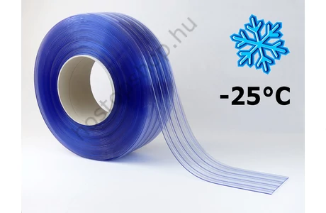 200×2,0 mm-es fagyálló, bordázott, víztisztán átlátszó Hőstop PVC szalag (50 m)