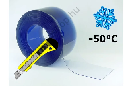 200×2,0 mm-es szuper fagyálló, sima, víztisztán átlátszó Hőstop PVC szalag (Ref.111)