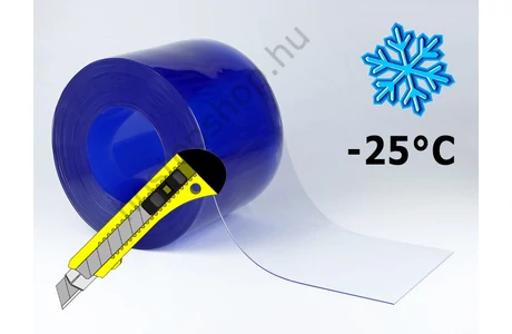 300×2,0 mm-es fagyálló, sima, víztisztán átlátszó Hőstop PVC szalag (Ref.111)