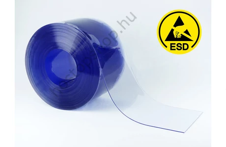 300×3,0 mm-es antisztatikus, sima, víztisztán átlátszó Hőstop PVC szalag (50 m)