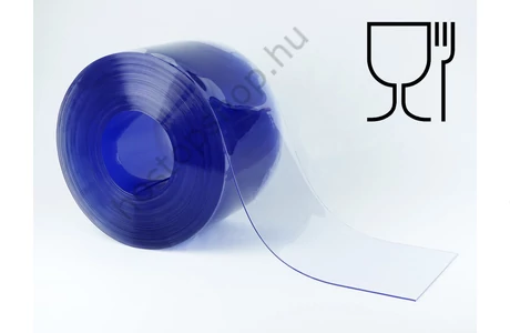 300×3,0 mm-es élelmiszeripari, sima, víztisztán átlátszó Hőstop PVC szalag (50 m)