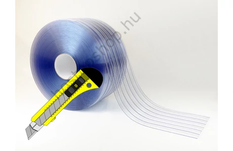 300×3,0 mm-es normál, bordázott, víztisztán átlátszó Hőstop PVC szalag (Ref.100R)