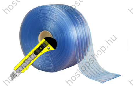 400×4,0 mm-es normál, bordázott, víztisztán átlátszó Hőstop PVC szalag (Ref.100R)