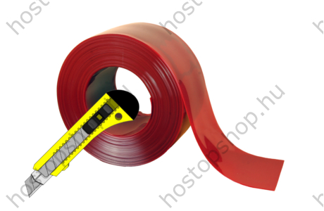 200×2,0 mm-es átlátszó piros Hőstop PVC szalag (Ref.141)